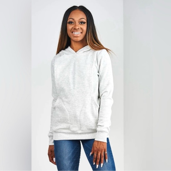 Latched Mama heavy nursing hoodie oatmeal size xs excellent condition - Picture 1 of 5